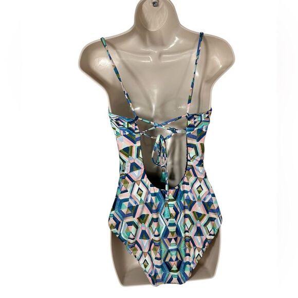 La Blanca Navy Blue Reversible Riviera Bandeau One Piece Swimsuit - Picture 8 of 12